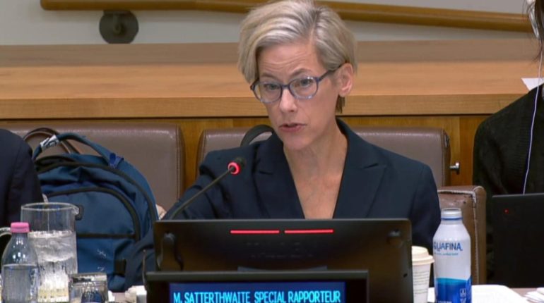 Relatora de ONU exige respetar fallo en Judicatura