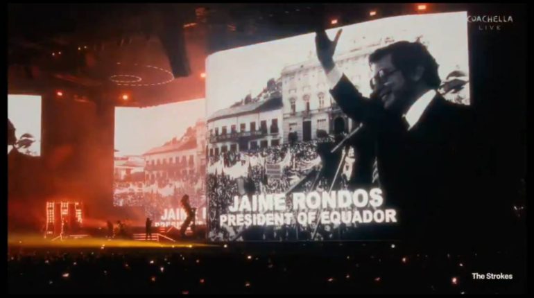 Imagen de Jaime Roldós impacta show político en Coachella