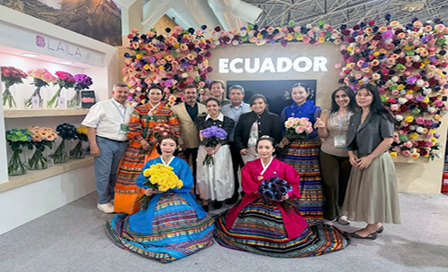Las flores ecuatorianas presentes en feria de Corea del Sur