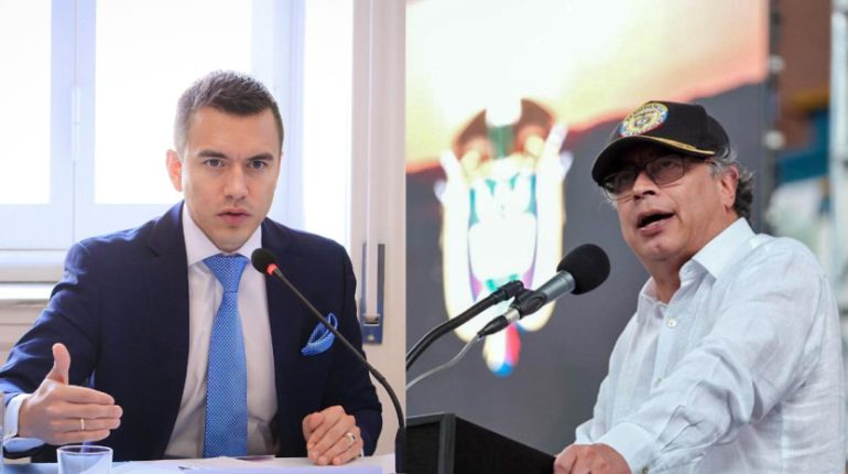 Noboa confronta a Petro por aranceles y narcoterrorismo