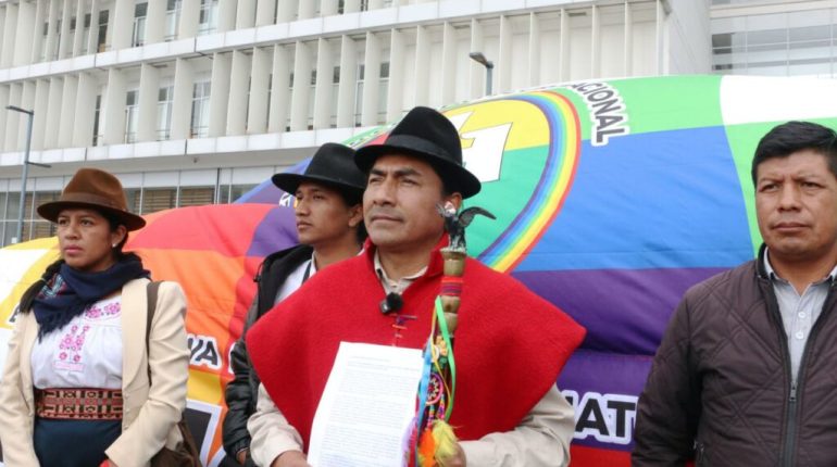 TCE desestimó denuncia electoral contra dirigente Leonidas Iza