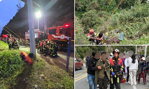 Un vehículo cayó a una quebrada en El Quinche