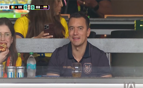 Daniel Noboa presenció el partido de la Tri frente a Costa de Marfil