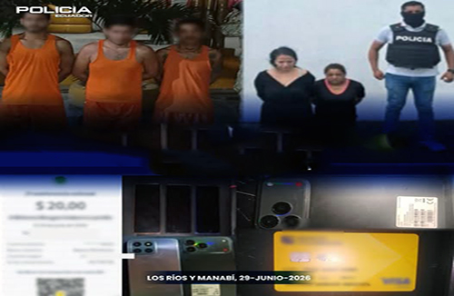 Desarticulan banda de extorsionadores que operaba en Los Ríos y Manabí