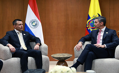 ecuador 221 presidente-daniel-noboa-se-reunio-con-su-homologo-santiago-pena-ecuador221.com_.ec_ Presidente Daniel Noboa se reunió con su homólogo Santiago Peña