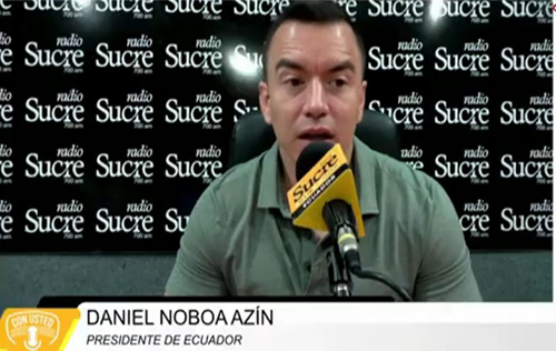 Daniel Noboa se refiere a la compra de medicinas y el Quinto Puente