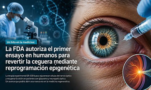FDA autoriza primer ensayo clínico en humanos para revertir la ceguera mediante reprogramación epigenética