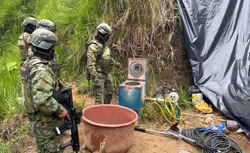 Fuerzas Armadas golpean a la minería ilegal en Imbabura