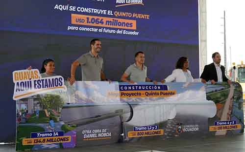 Gobierno inicia la construcción del Quinto Puente en Guayaquil
