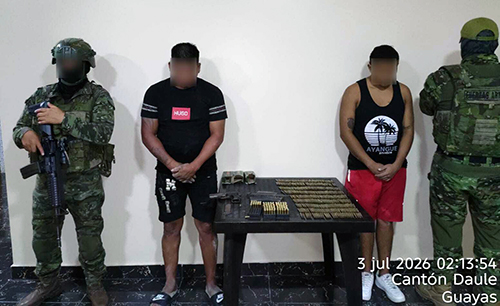 Militares golpean la estructura logística del GDO "Chone Killers"