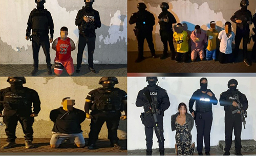 Siete aprehendidos por presunta extorsión en Guayaquil
