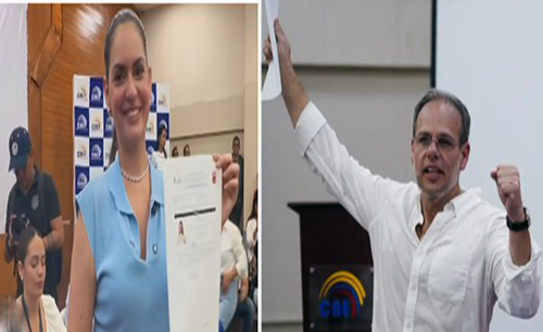 Andrés Roche y Fiorella Ycaza inscribieron sus candidaturas para la Alcaldía de Guayaquil