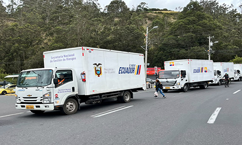 Ecuador envía 12 toneladas de ayuda humanitaria a Colombia