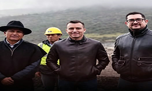 Tungurahua: Inspeccionan obra del embalse Chiquicahua