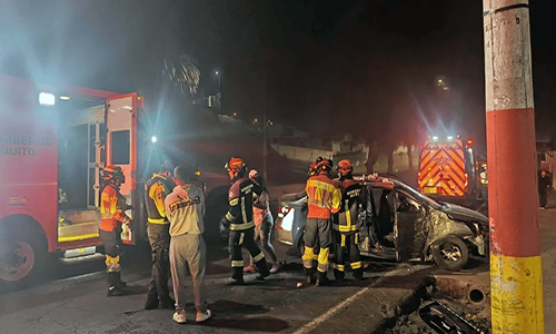 Quito: Un muerto y siete heridos en dos siniestros de tránsito