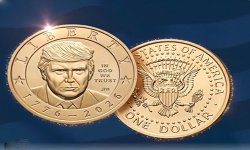 Tesoro de EEUU emite moneda conmemorativa con rostro de Trump