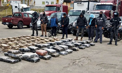 Tulcán: 5 procesados por tráfico de 500 kilos de marihuana