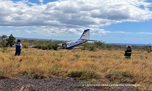 Una avioneta se accidentó en el aeropuerto de Baltra